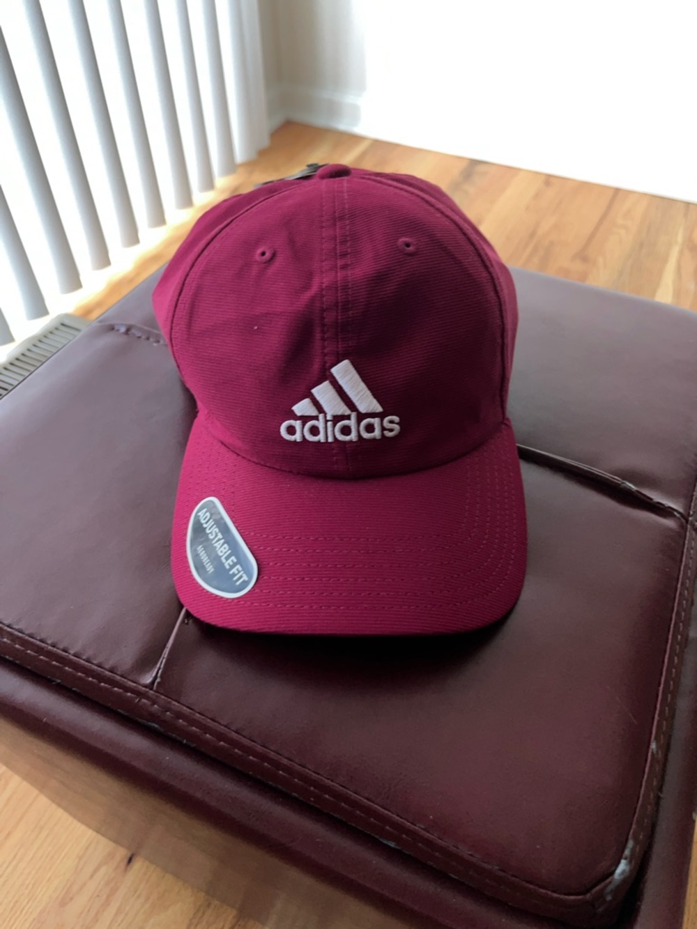 adidas Burgundy Adjustable Logo Cap
